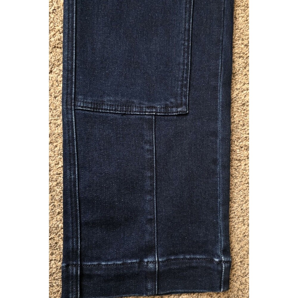NWT Judy Blue Jeans Size 29 Dark Denim Utility Knee Patch High Rise - Picture 2 of 12